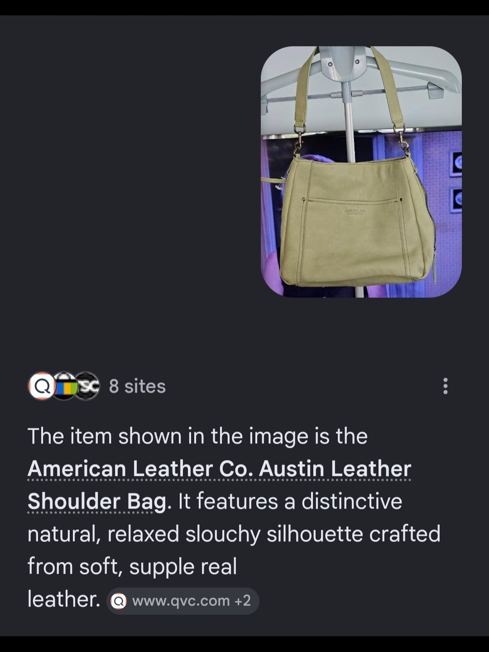 ❗️ ALC - AUSTIN Leather Shoulder Bag - Sage Green Very Good Condition ❗️